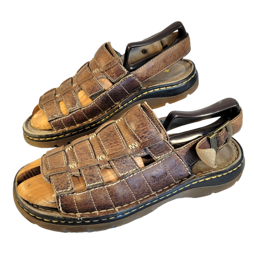 Dr. Martens Vintage 90's Vibes Fishermans Leather Open Toe Sandals 11 US